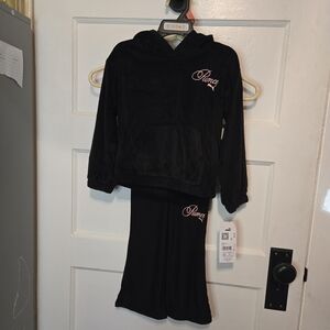 Puma Black Hoodie and Pants Set for Kids